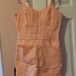 NWT Pink denim dress